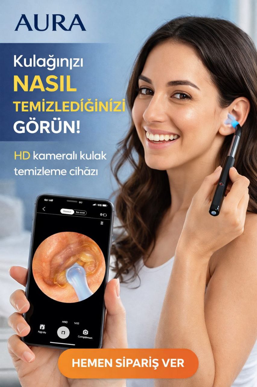 Auro N7 PRO 1296P HD Wi-Fi Otoskop Kamera | LED Işıklı Kulak Temizleme Seti