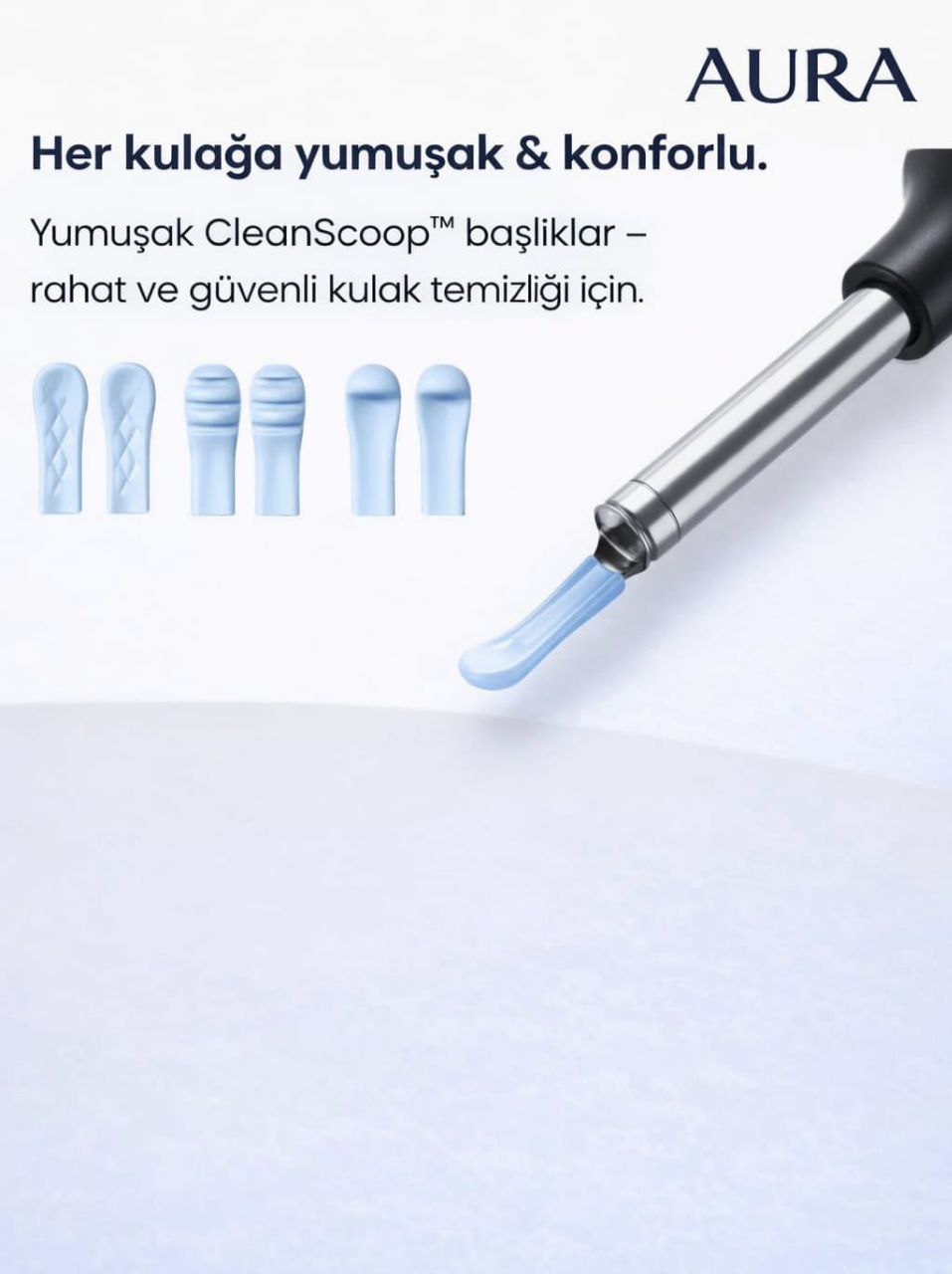 Auro N7 PRO 1296P HD Wi-Fi Otoskop Kamera | LED Işıklı Kulak Temizleme Seti
