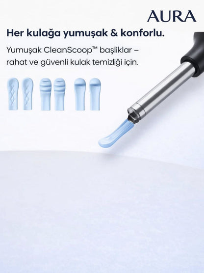 Auro N7 PRO 1296P HD Wi-Fi Otoskop Kamera | LED Işıklı Kulak Temizleme Seti
